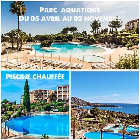 -Residence Appartement En Rez De Jardin Avec Piscine Chauffee Du 04 Avril Au 01 Novembre -Parking - Climatisation - Domaine Du Cap Esterel Saint Raphael