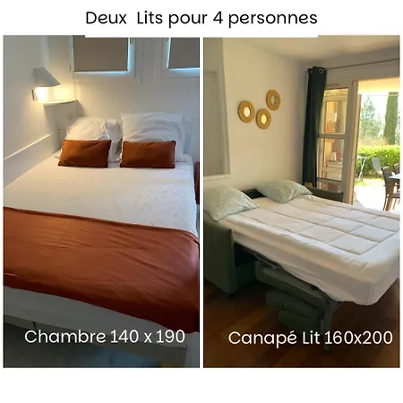 Résidence Club Avec Piscine Chauffée Et Animations -appartement 2 Pièces En Rez De Jardin Privatif Et Clôturé-parking Couvert- Climatisation -piscines- Domaine Du Cap Estérel Raphaël